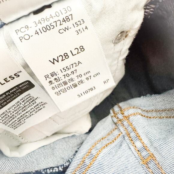 Levi's Wedgie Straight Button Fly Denim Jeans Medium Wash SIze 28 - Picture 7 of 9